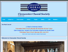 Tablet Screenshot of cirencester-choral-soc.org.uk